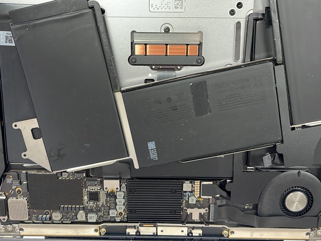 MacBook logic board microsoldering repair for liquid damage in Richmond Hill